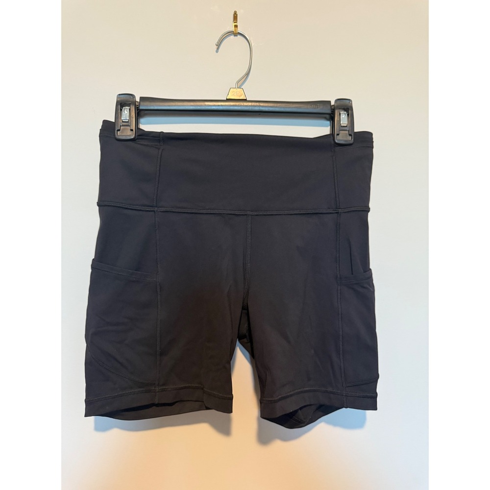 Lululemon Fast and Free High-Rise Short 6 Nulux Black Running Shorts Size 6